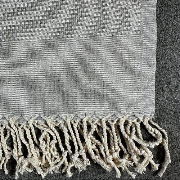 NEW Qty-2 Turkish Kitchen Dish Tea Hand Towel Peshtemal 100% Cotton Black Gray - Picture 3 of 8